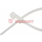 Хомут-стяжкa нейлоновая под винт 100x3,6 мм, белая, упаковка 100 шт, REXANT