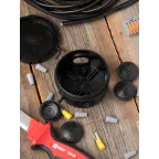 Коробка распаячная КМР-040-038 с крышкой (65х40) 4 мембранных ввода чёрная IP54