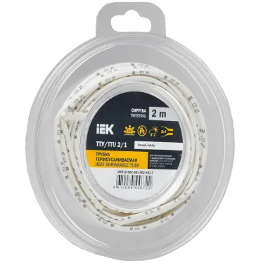 Трубка термоусадочная ТТУ нг-LS 2/1 белая (2м/упак) IEK