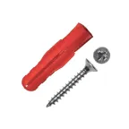 Шуруп универсальный 3.5х50 потайная головка оцинкованный + дюбель трехсегментный 6х35 (24шт)