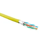 Витая пара U/FTP кат 6 4 пары AWG23 solid IN LSZH нг(А)-HF желтый 500м