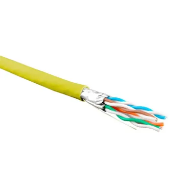 Витая пара U/FTP кат 6 4 пары AWG23 solid IN LSZH нг(А)-HF желтый 500м