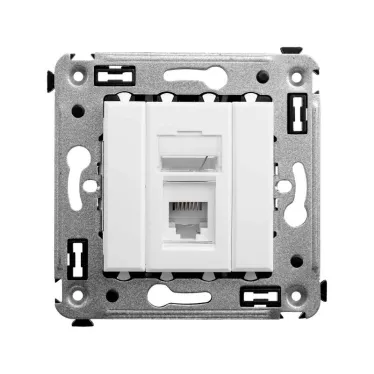 Avanti Розетка телефонная в стену одинарная, ''Белое облако''