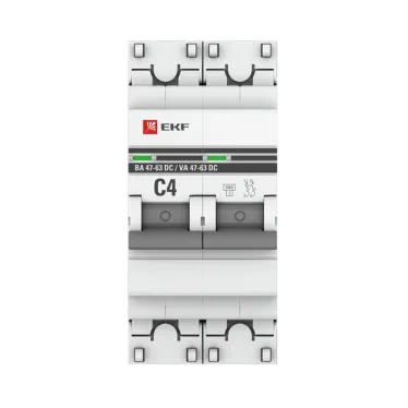 Автоматический выключатель 2P 4А (C) 6кА ВА 47-63 DC EKF PROxima