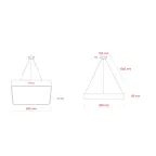 Светильник LED Geometria Quadro SPO-163-W-40K-050 50Вт 4000К 3700Лм IP40 600х80 белый подвесной драйвер внутри