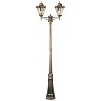 Светильник НТУ-2х100w столб-2,2м.Е27,IP44,чер.зол.Feron