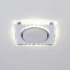 Светильник встраиваемый со светодиодной подсветкой DK LD50 MR GX53 зеркальный