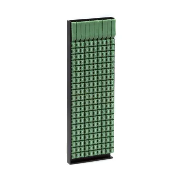 Маркер для кабеля сечением 0,5-1,5мм пустой зеленый (200 маркеров в упаковке)