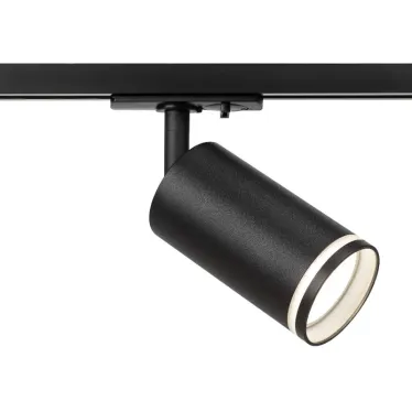 Трековый светильник TR52 - GU10 BK однофазный под лампу GU10 матовый черный