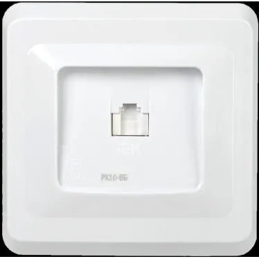 РК10-ВБ Розетка 1-ая комп. RJ45 Cat5e ВЕГА белый