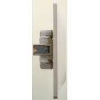 GLOSSA Розетка двойная без заземления перламутр в сборе