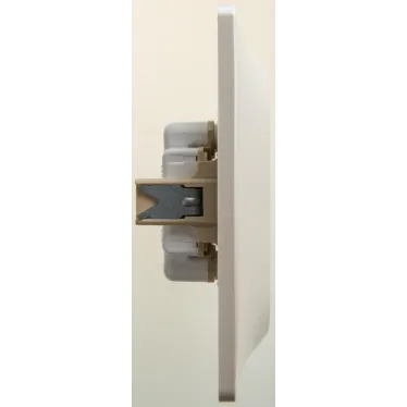 GLOSSA Розетка двойная без заземления перламутр в сборе