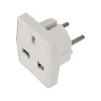 Адаптер сетевой (переходник) с универсальной на Евро вилку F/C2 'Квадрат' 10А б/з белый (1 шт/уп)