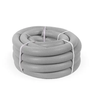 Труба гофрированная ПНД лёгкая 350 Н безгалогенная (HF) стойкая к ультрафиолету серая с/з д50 (15м/660м уп/пал)