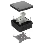 Коробка огнестойкая для о/п двухкомпонентная 60-0303-9005-FR10.0-4 Е15-Е120 100х100х40 RAL9005 Промрукав (17 шт/уп)