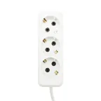 Удлинитель 3 гнезда, 5 м, 3х1.0 мм, с/з, белый