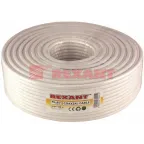 Кабель коаксиальный RG-6U, 75 Ом, CCS/Al/Al, 64%, бухта 100 м, белый, REXANT