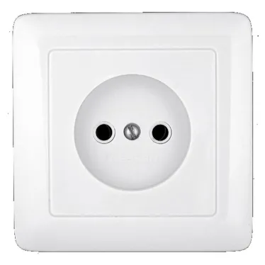 ХИТ Розетка скрытая без заземления 250В 10А белая