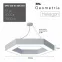 Светильник LED Geometria Hexagon SPO-124-W-40K-051 51Вт 4000К 800*800*80 белый подвесной драйвер внутри