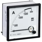 Амперметр Э47 1500/5А 72х72 AC включение через трансформатор (класс точности 1.5)