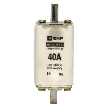Вставка плавкая ППН-33 160/40А габарит 00