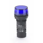 Лампа коммутаторная ADDS d22 мм LED синий 220В AC/DC ЛK-22 DEKraft