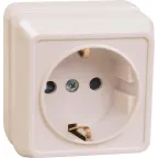 Розетка наружная Октава бежевая 16А