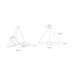 Светильник LED Geometria Igrek SPO-142-W-40K-044 44Вт 4000K 3000Лм IP40 800х80 белый подвесной драйвер внутри