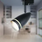 Трековый светильник TR49 - GU10 BK однофазный под лампу GU10 матовый черный под лампу GU10, лампа в комплект не входит