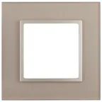 Рамка на 1 пост, стекло, Эра Elegance, шампань+шамп, 14-5101-04