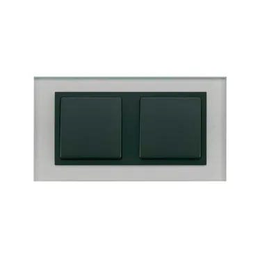 Рамка на 4 поста, S82N, серый - графит (стекло)