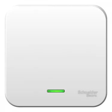 BLANCA одноклавишный выключатель наружный (cх.1) с подсветкой, 6а, 250в, белый