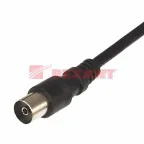 Шнур ТВ гнездо - ТВ штекер, длина 10 метров, белый,