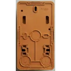 ЭТЮД блок открытой установки Розетка с зеземлением со шторками + Выключатель 2-клавиш., бук