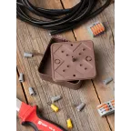 Коробка разветвительная KMP-030-030 (78х78х26) тёмное дерево PROxima