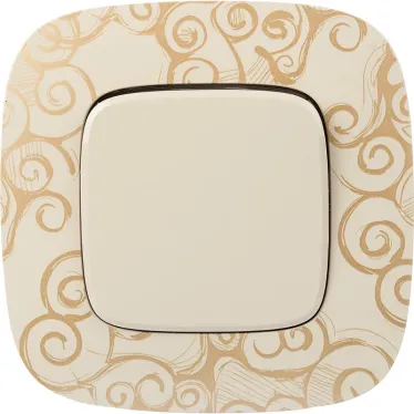 Valena ALLURE Выключатель 10АХ 250В с лицевой панелью Безвинтовые зажимы Слоновая кость