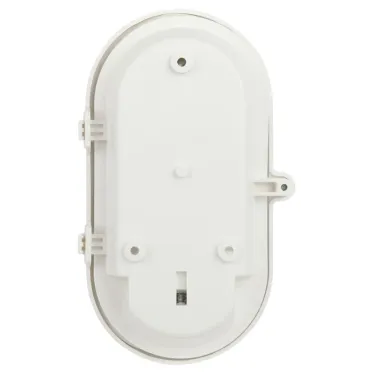 Светильник с решеткой Евро пластик/стекло IP53 E27 max 60Вт 184х115х90 овал белый НБП 01-60-002