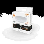 Лампа светодиодная LED 6 Вт 440 лм 3000К таблетка теплый GX53 AC 220В Elementary Gauss