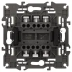 Переключатель двойной, 10АХ-250В, Эра Elegance, сл.кость,14-1106-02