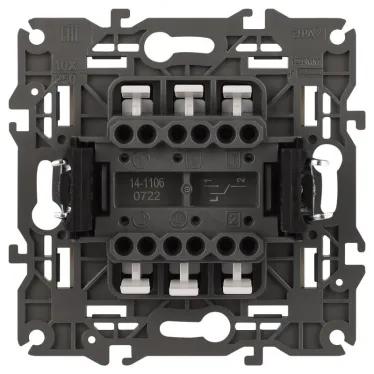 Переключатель двойной, 10АХ-250В, Эра Elegance, сл.кость,14-1106-02