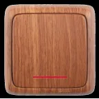 Выключатель одноклавишный наружный с изоляционной пластиной с индикацией дуб 10А