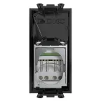 Avanti Компьютерная розетка Черный квадрат RJ-45 модульная, кат. 6 экран, 1 мод