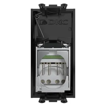 Avanti Компьютерная розетка Черный квадрат RJ-45 модульная, кат. 6 экран, 1 мод