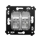 Avanti Компьютерная розетка RJ-45 в стену кат.5e двойная экранированная Закаленная сталь