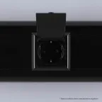 Avanti Розетка с крышкой ''Черный квадрат'', 2P+E, с защитными шторками, 2 модульная