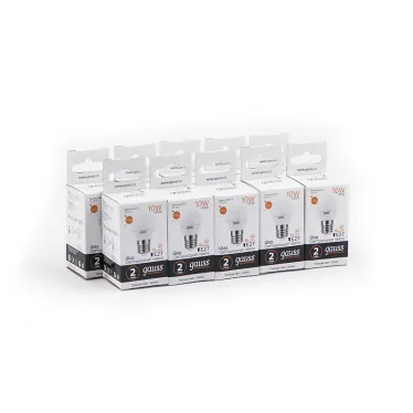 Лампа светодиодная LED 10 Вт 710 лм 3000К шар P45 теплый E27 AC 220В Elementary Gauss