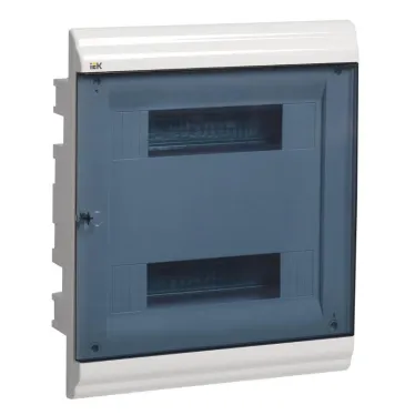 Щит распределительный встраиваемый ЩРв-П-24 IP41 пластиковый белый прозрачная дверь PRIME