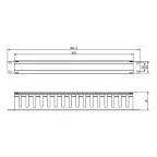 Организатор кабельный металлический с крышкой. 19''. 1U