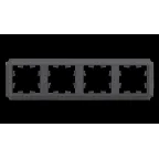 ATLASDESIGN ANTIQUE 4-постовая рамка, универсальная, БАЗАЛЬТ