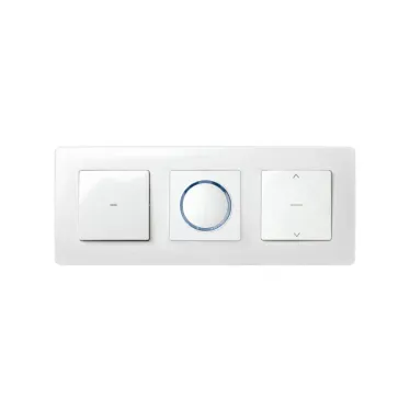 Рамка декоративная, 3 поста, Original, S82 Detail, белый-алюминий,